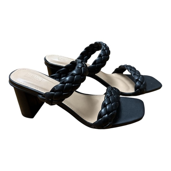 Iris Black Braided Heels with Elegant Design - Picture 4 of 6
